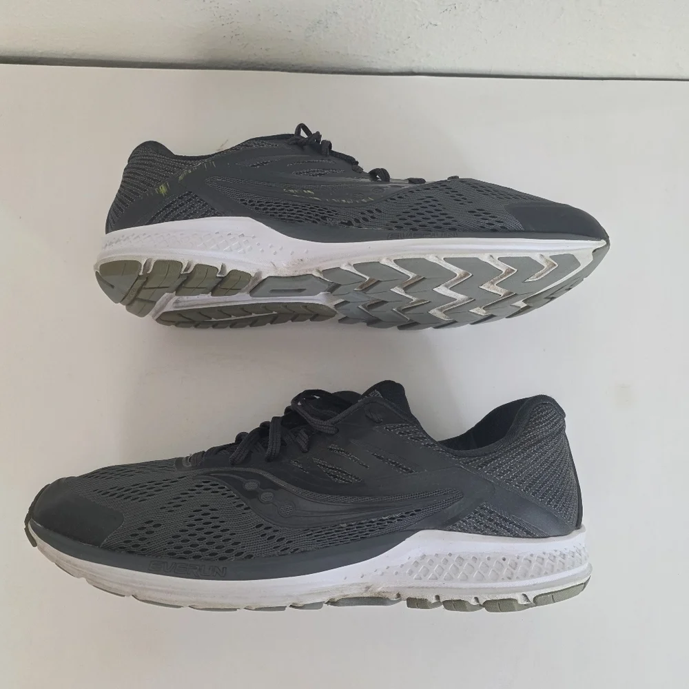 Saucony Ride 10 S20373-7 EVERUN Men's 9 Running Shoes Gunmetal Grey Trainer